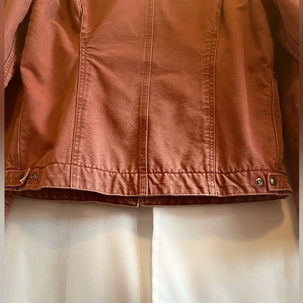 Vintage Carhartt Detroit Jacket Women’s Large/Reg Rose Rare Color WJ097 VRS - Picture 12 of 16